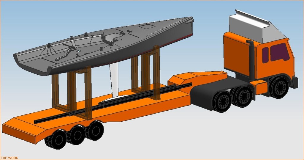 M38 Keel Attached on Low Loader - McConaghy 38 © McConaghy Yachts